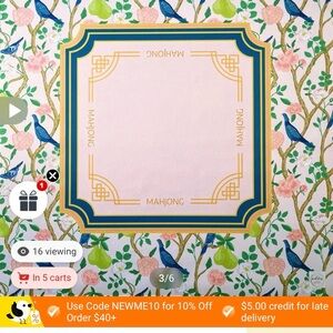 Floral Mahjong Table Matt